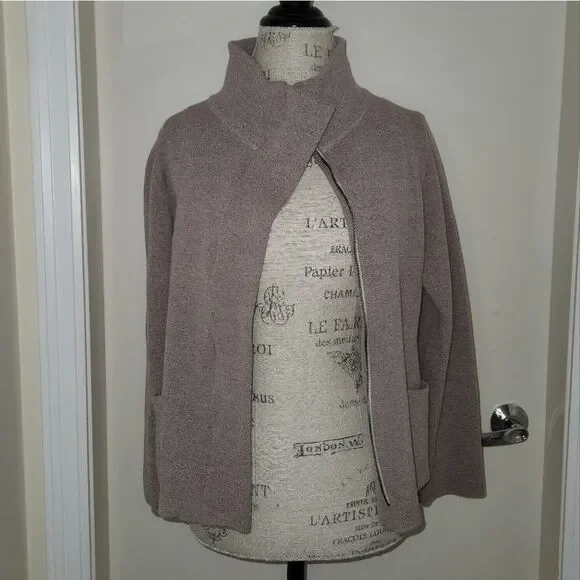 Designer Wool Knit Blazer Jacket - Picture 5 of 12